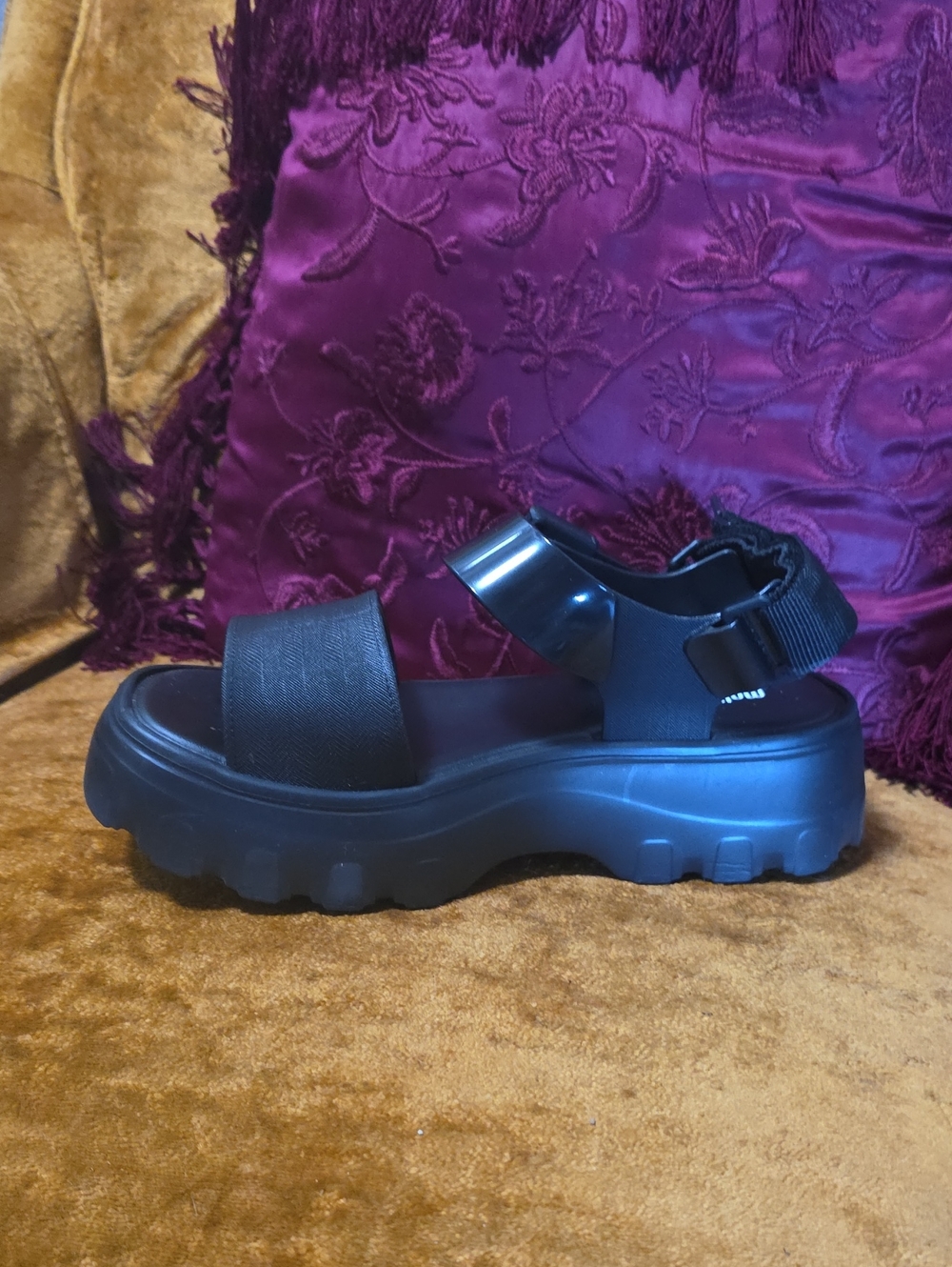 Melissa Black Chunky Platform Sandal
